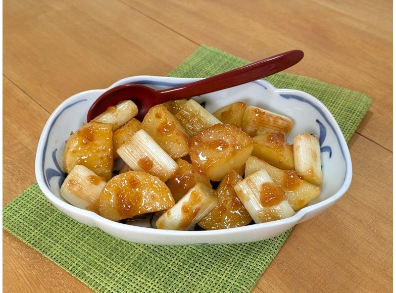 味噌が決め手!焼きねぎじゃがの完成後写真