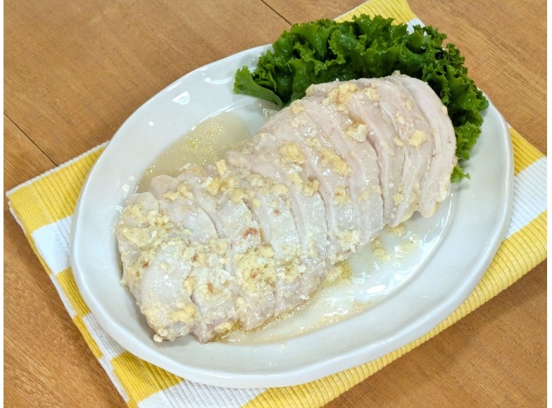 レンジで簡単!自家製蒸し鶏の完成後写真